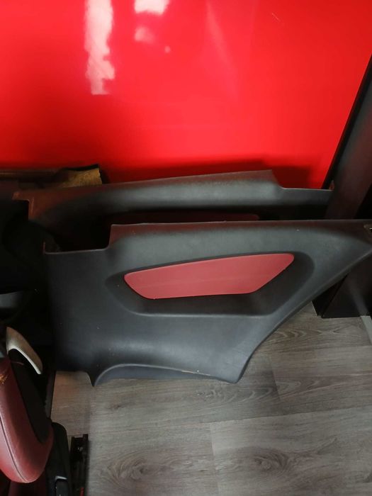 Bancos traseiros e quartelas bmw e46 compact pack m original vermelho