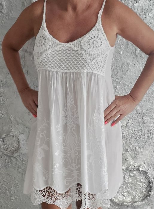 Liu Jo sukienka hafty biała roz L