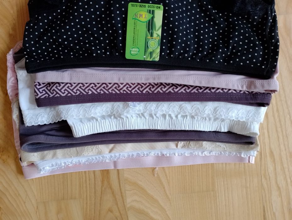 Zestaw majtek fig wysoko stan koronka bawełna i inne