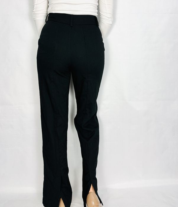 Czarne spodnie z szeroką nogawką XS 34