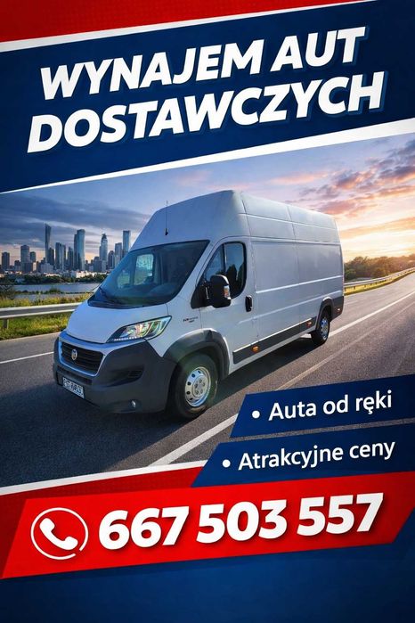 Bus na wynajem, wynajem busa, furgon, blaszak, Fiat Ducato Maxi.