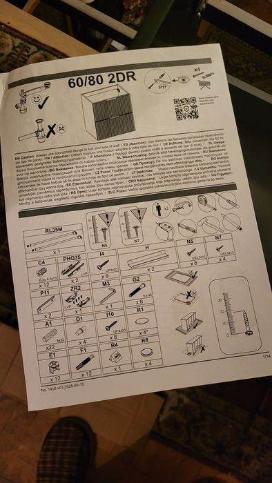 Szafka pod umywalkę Nabel 80x45,2x63.5 cm