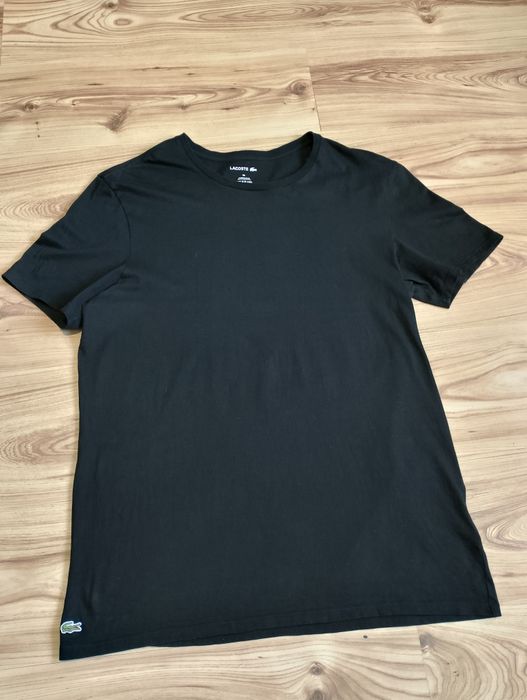 Czarna Męska Koszulka Lacoste Underwear