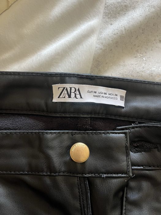 Calça Zara cabedal