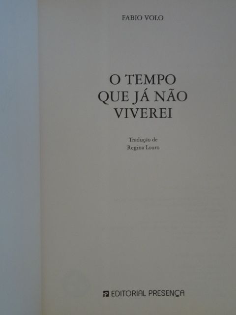 As Primeiras Luzes da Manhã de Fabio Volo - Vários Livros