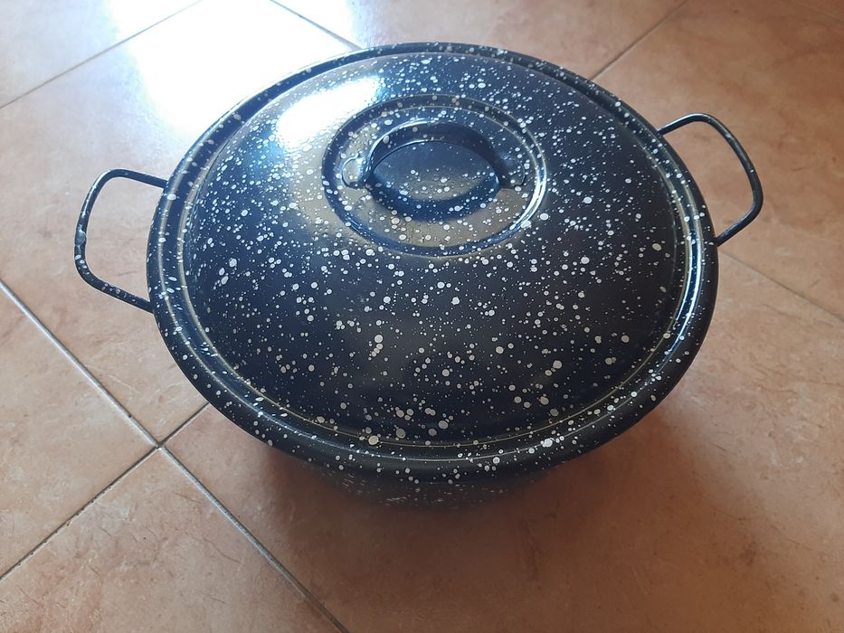 Panela fritadeira esmaltada 25cm de diâmetro