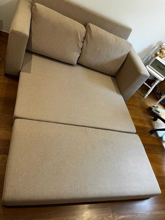 Sofá Cama Novo (Cor Bege)