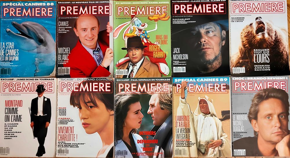 72 números da revista Premiere, Le Magazine du Cinéma. Lote, 54€!