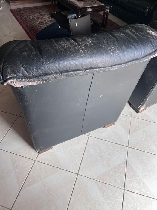 Conjunto sofás usados pretos