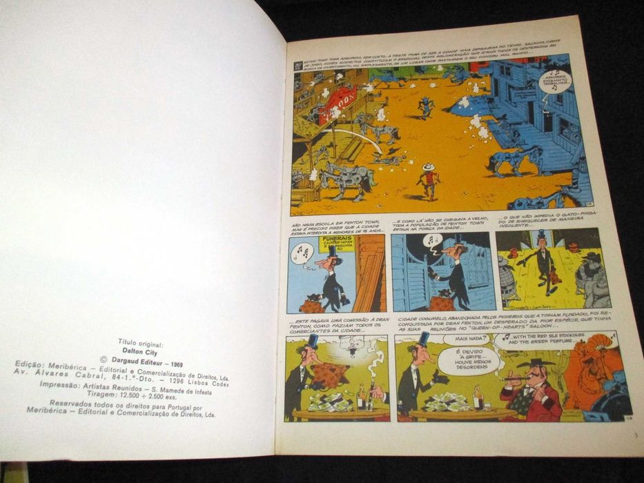 Livro BD Dalton City Lucky Luke Meribérica 1ª edição 1981