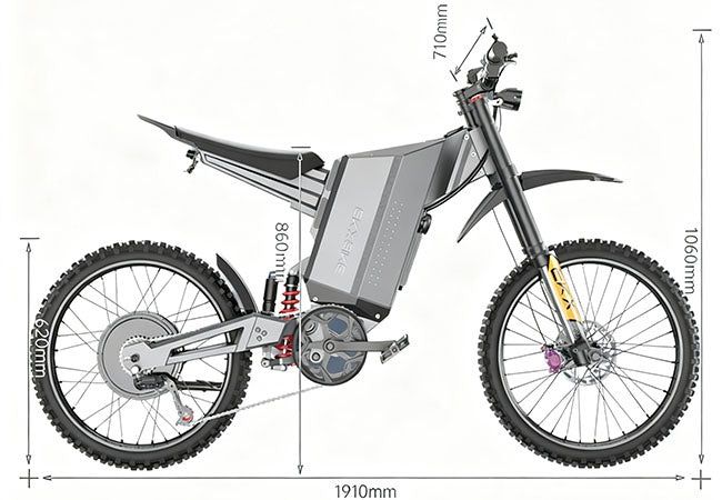 バイク E-BIKE Електричний мотоцикл EKXBike GTS X22 потужністю 8000 Вт: 114 999