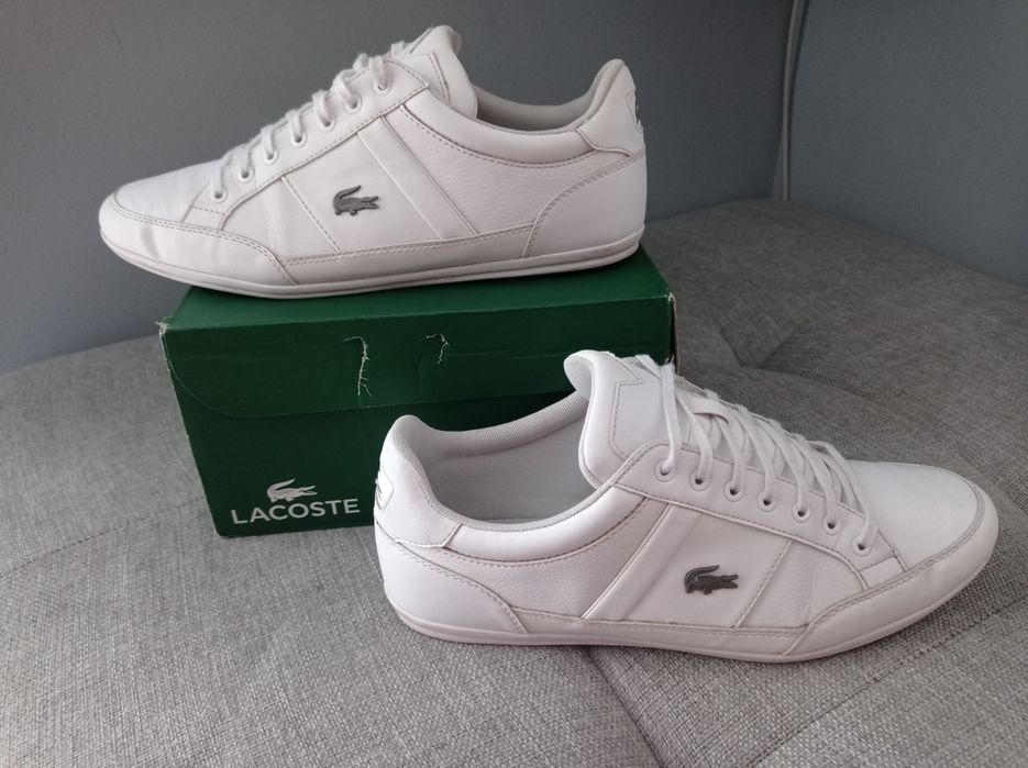 Buty Lacoste rozmiar 42 ,5 białe skóra 43 skórzane 27 cm super stan
