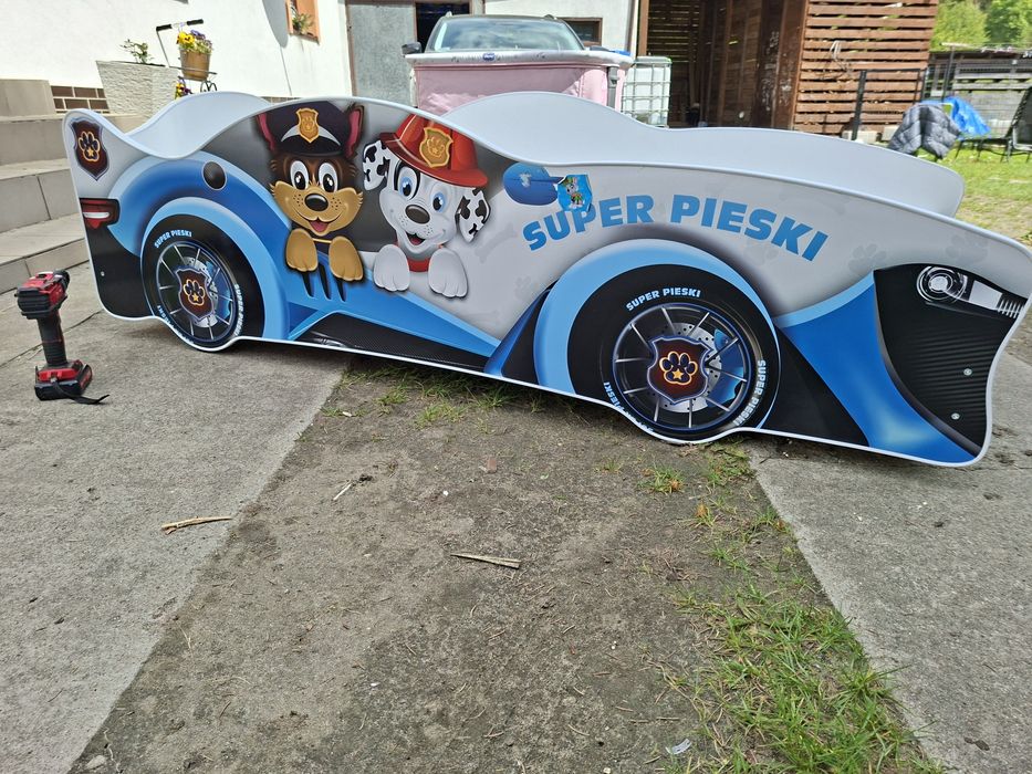 Łóżko 160x80 auto samochód psi patrol