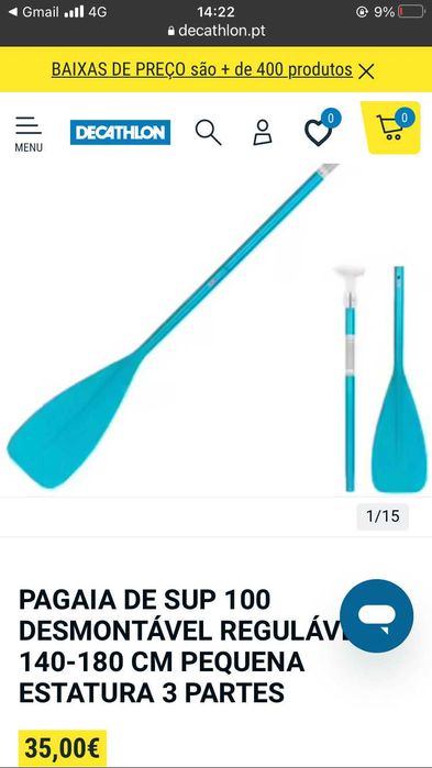 Papagaio (remo) Paddle 140-180cm  ITIWIT