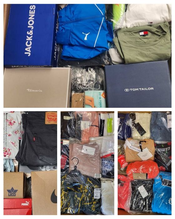 Boxy z ubraniami znane marki Outlet Paula nowe