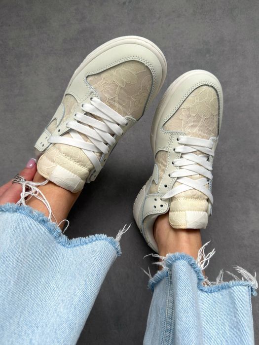 Nike sb dunk low lace pack regal beige трендові жіночі кросівки найк сб данк