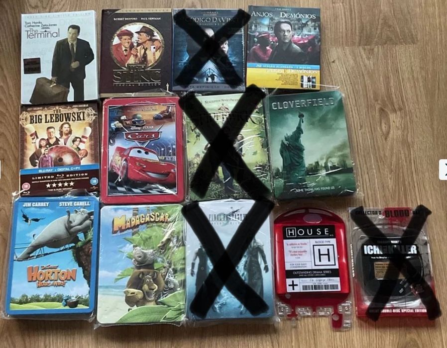 Blu rays steelbook + DVDs