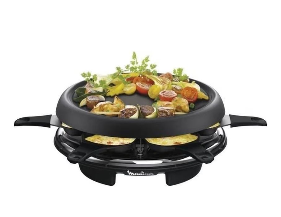 Moulinex Crêpier 6 Coupelles Accessimo raclette do Plancha Crêpepier, 6 miseczek RE151812, czarny
