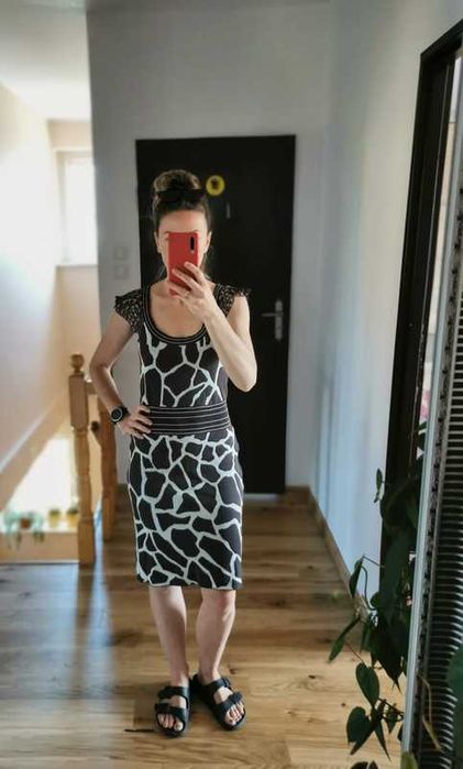 Sukienka Marc Cain XS / 34 lniana len bawełna