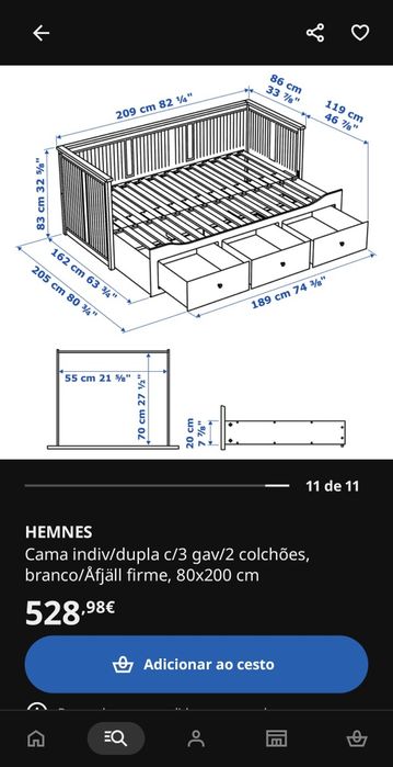 Sofá-cama IKEA vendida