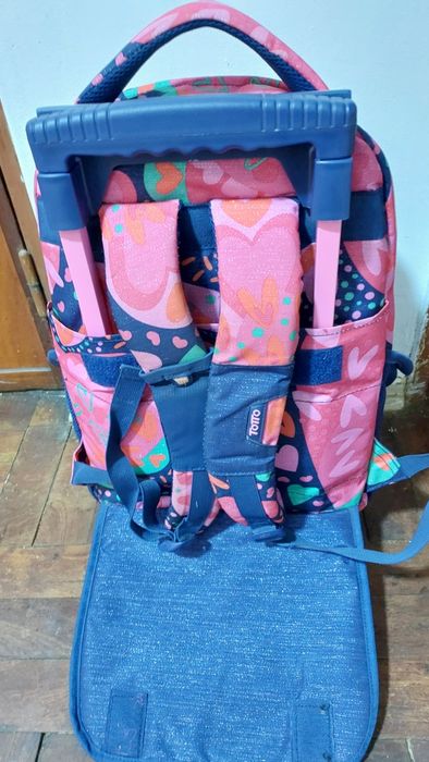 Trolley Mochila Mala Viagem Escolar ou Desporto TOTTO Rodas impecável