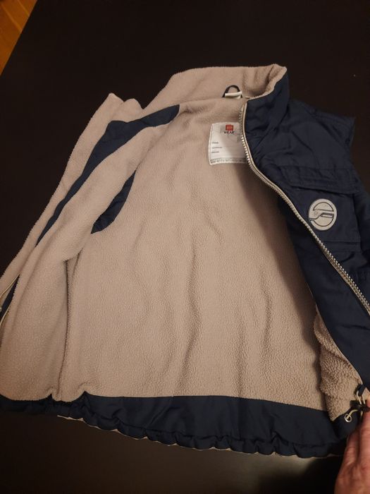 Bezrękawnik lego wear 122 chłopięcy 7 lat granatowy beżowy ocieplany