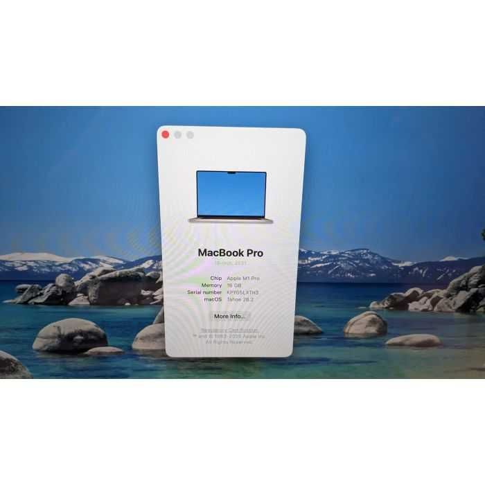 Laptop Apple MacBook Pro 16 2021 16GB 500GB