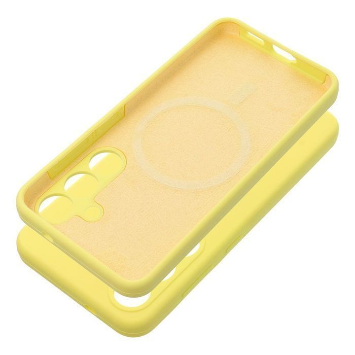 Futerał SILICONE 2mm do SAMSUNG S25 Ultra kompatybilny z MagSafe żółty