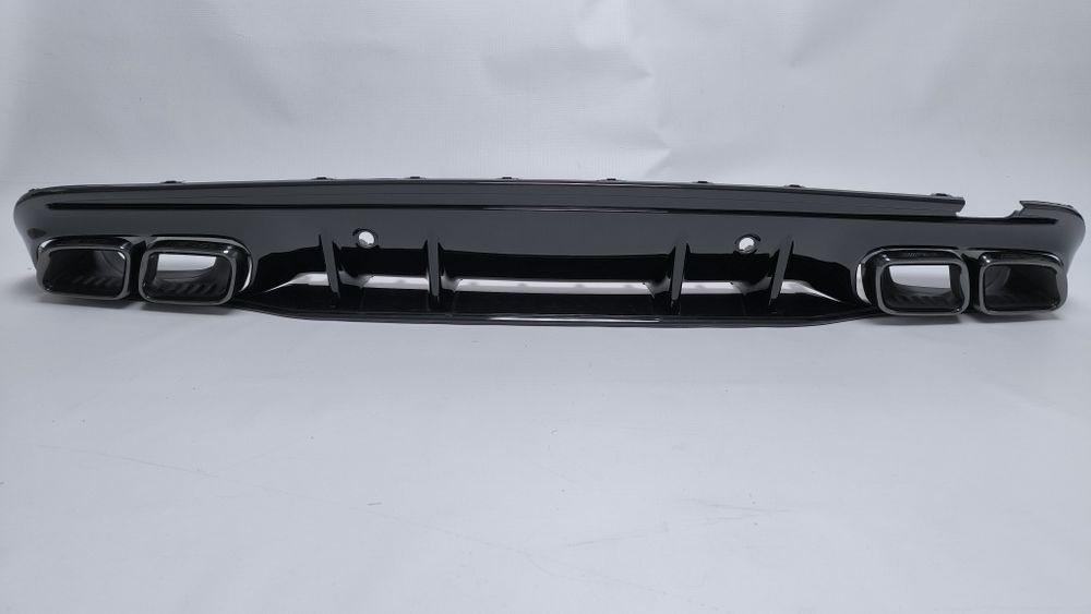 Mercedes W205 C205 Dyfuzor Tylnego Zderzaka Spoilery Czarny Połysk