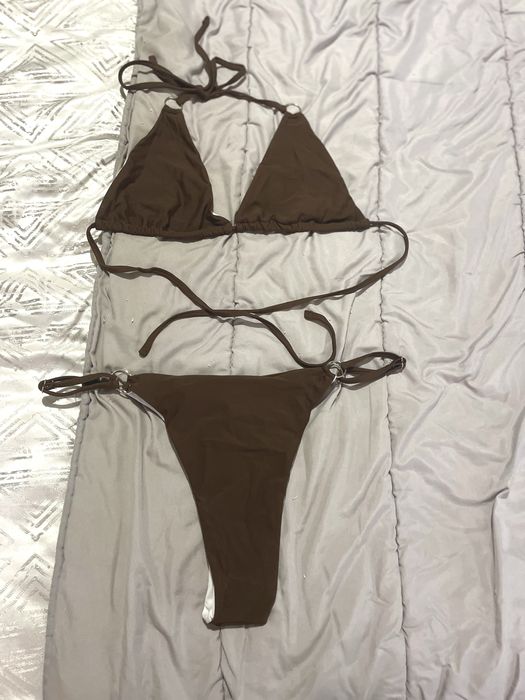 Biquini em tons de castanho - MUITO BOM ESTADO