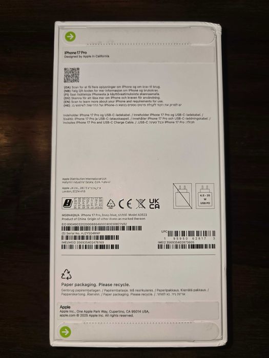 Iphone 17 pro 512gb novo selado