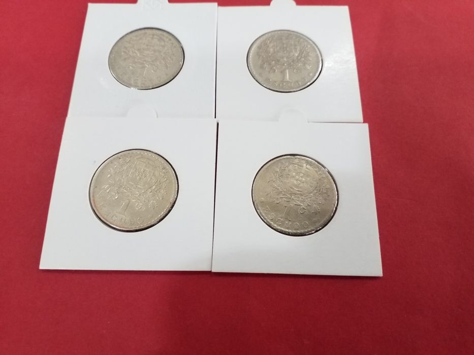 Moedas antigas portuguesas em alpaca,
