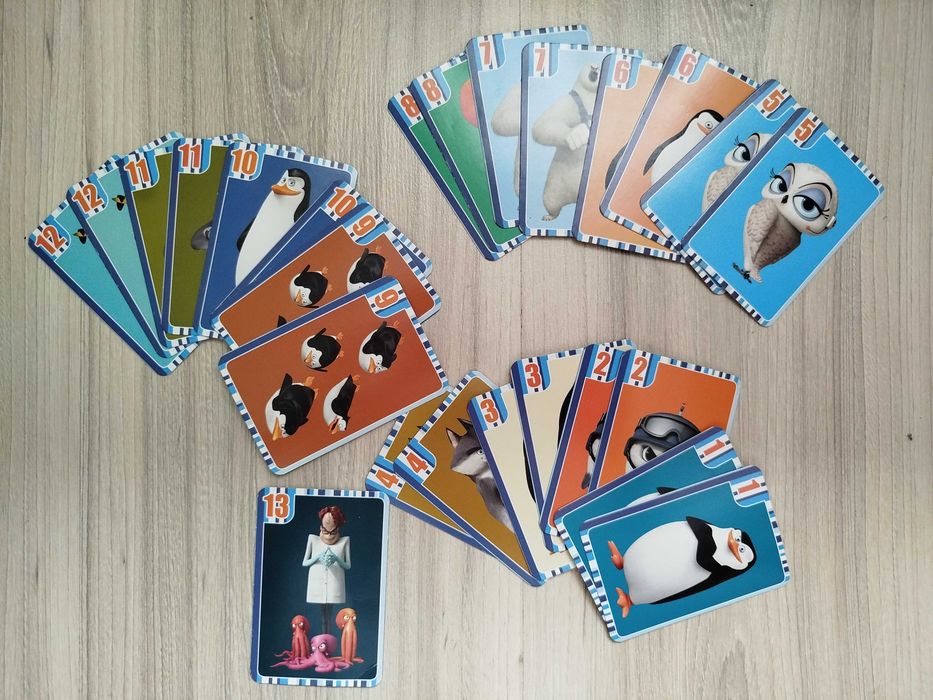 Gra dla dzieci Pingwiny 4 w1, puzzle, Piotruś, memory i domino