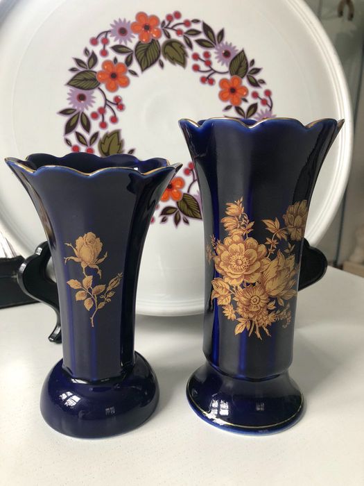 ваза фарфор кобальт винтаж Бавария Германия