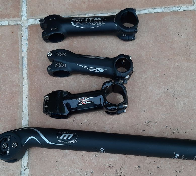 1 espigâo e 3 avanços para bicicleta