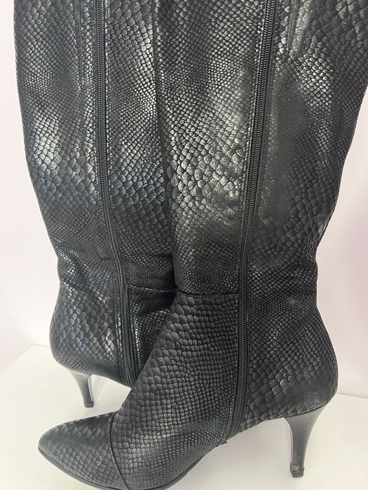 Kozaki czarne, skóra , r. 38