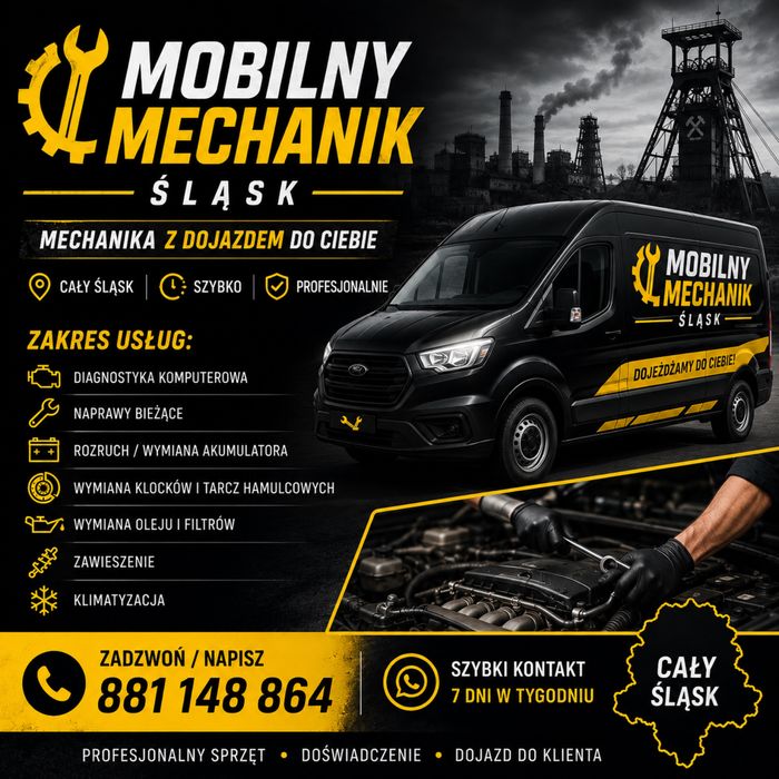 Mobilny Mechanik 24/7 Śląsk i okolice