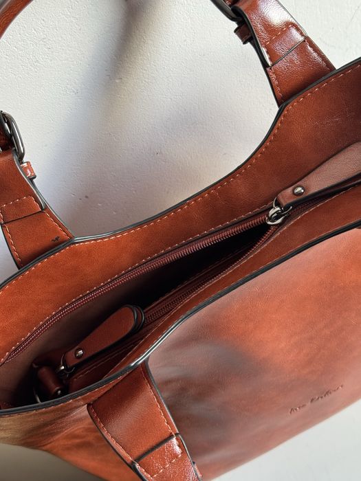 Ines Delaure torebka shopper jasnocamelowa zarka duża