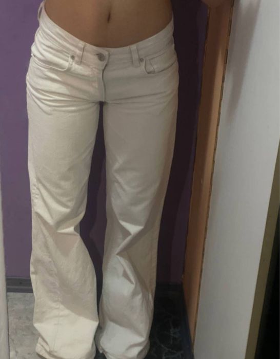 белые штаны Zara