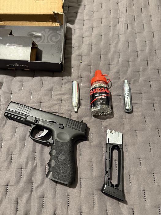 Pistola de treino desportivo de esferas de aco 4,5mm 3J