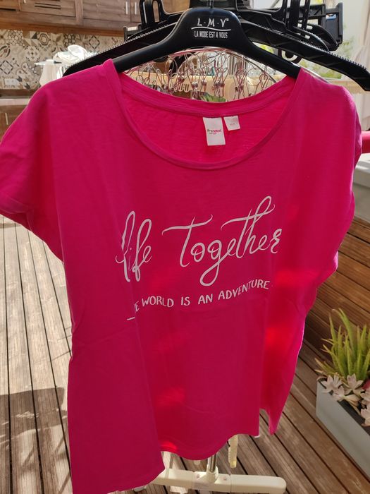 T-shirt, manga curta, Rosa, Nova, Prénatal, M