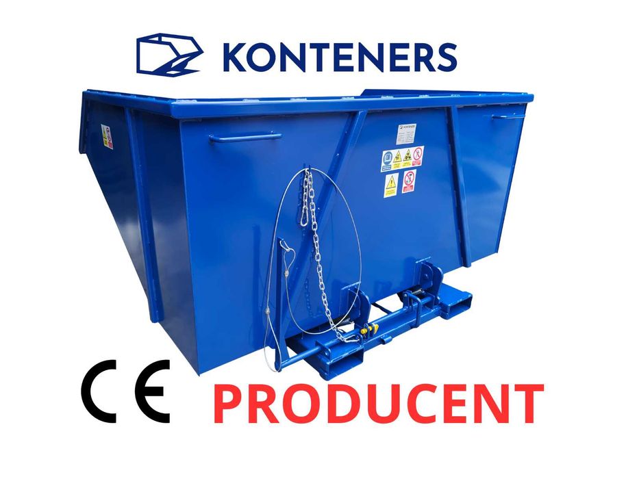 Kontener samowyładowczy Koleba 2m3 2000L piasek/beton/gruz/drewno/ koliba/ koleba/ mulda na widły do wózka widłowego
