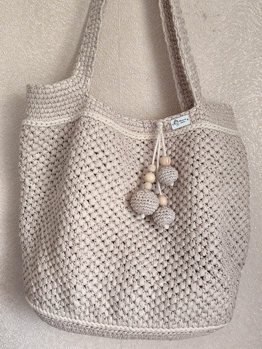 Пляжна сумка-шопер з натуральної рафії від Soft Soul