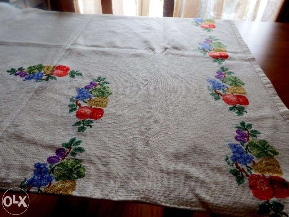 toalha em ponto de cruz