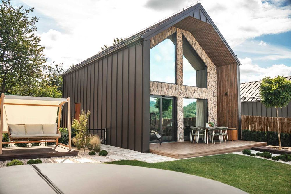 Nowoczesny domek na wyłączność z balią i widokiem na jezioro