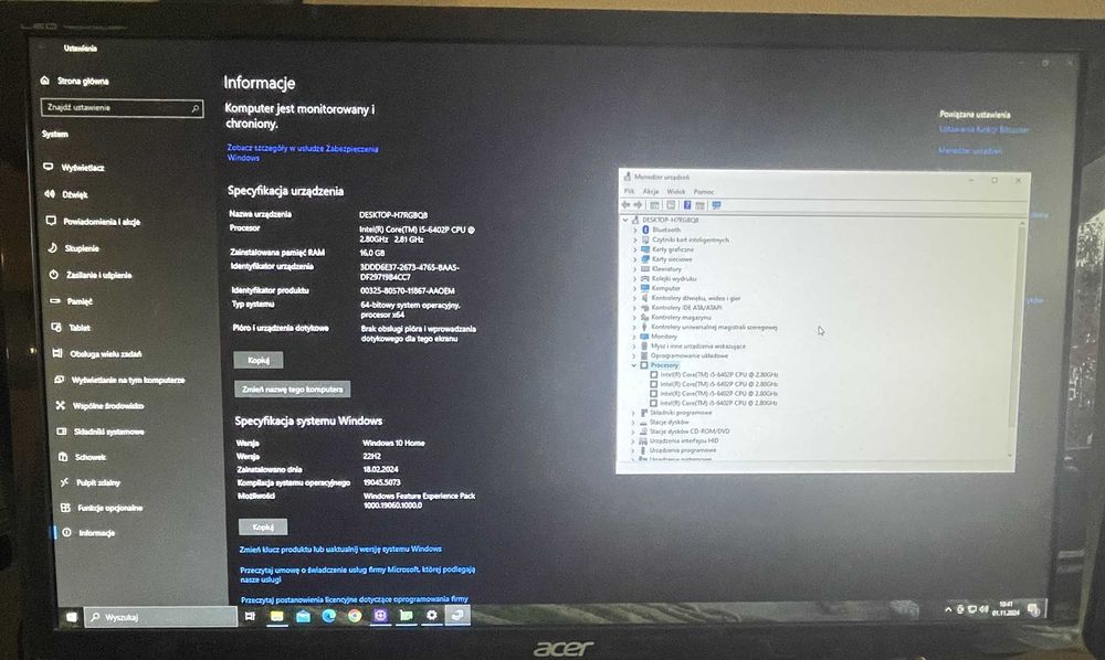 Medion/i5-6402P 4x3,4GHz/SSD256GB-120GB M2/16GB/Windows10/HDMI4GB/Wifi