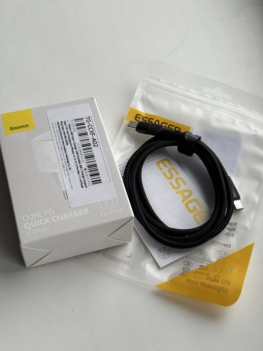 Компактна зарядка Baseus Cube PD 20W (швидка зарядка, type-c)