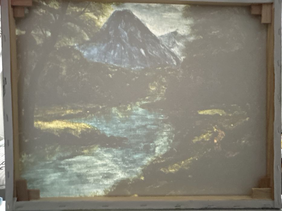 „Przełom” Pejzaż akrylowy malowany ręcznie