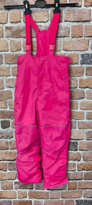 Tchibo zimowe spodnie na szelkach narciarskie snowboard 122-128
