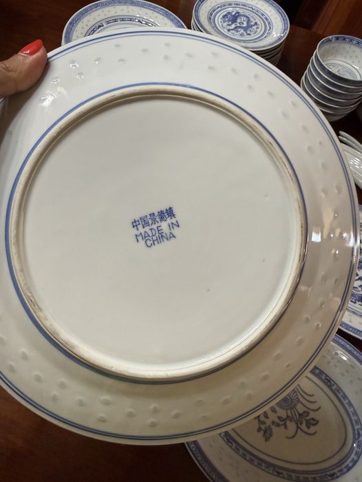 Serviço de jantar porcelana chinesa bago arroz